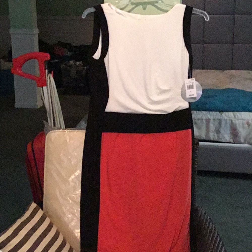 Color-block dress.